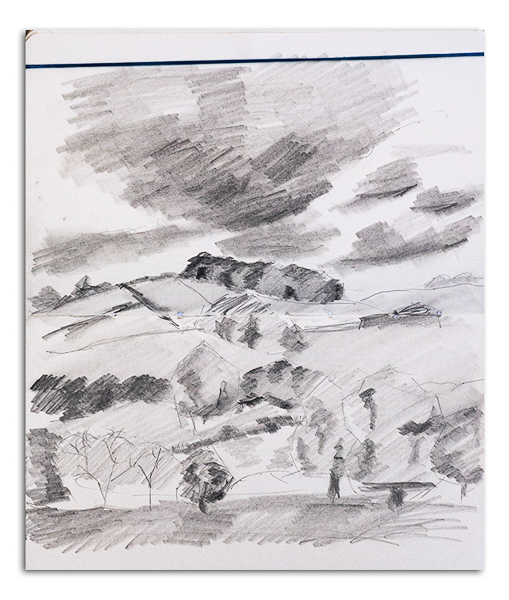 Derbyshire Landscape Sketch