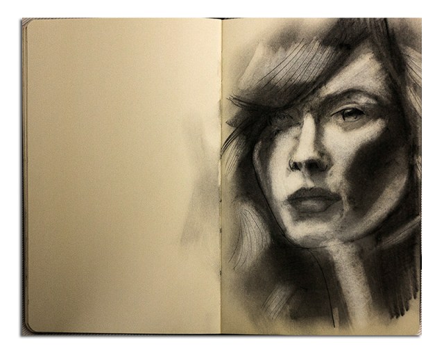 Womans Face - Mixed Media