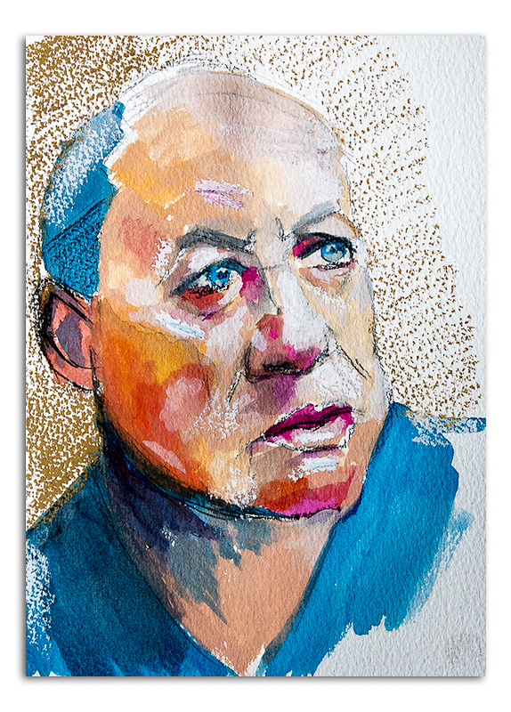 Mark Knoppler in Gouache