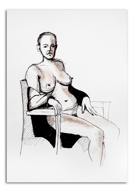 nude Woman Sitting 004