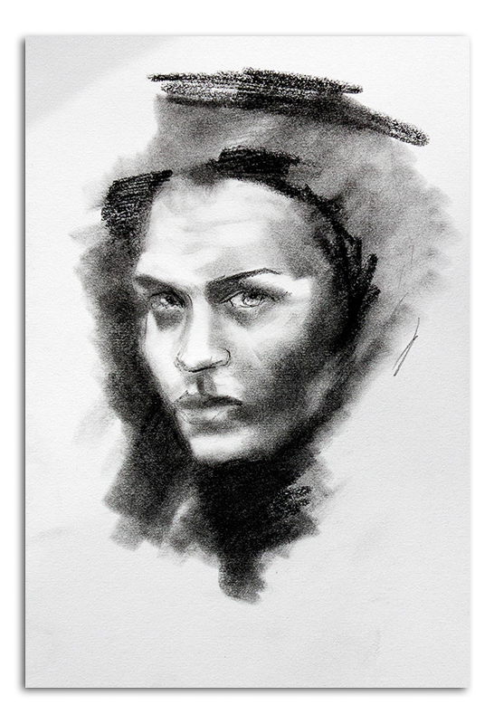 Young Woman in Graphite