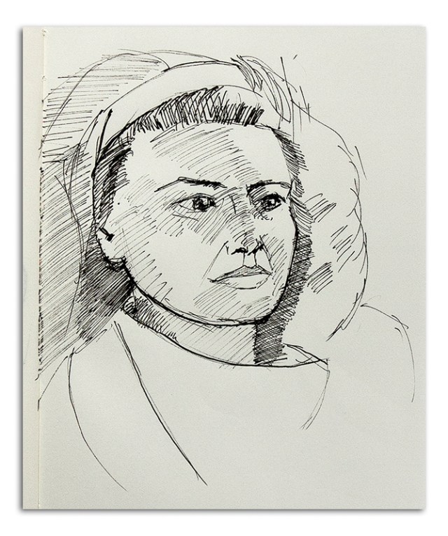 Ink Drawing - Woman 001