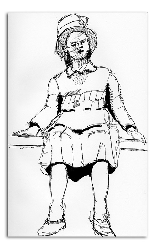 Girl sitting on Branch