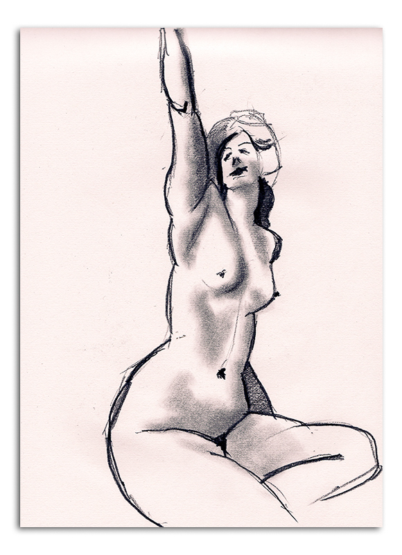 Nude Woman with arm raised