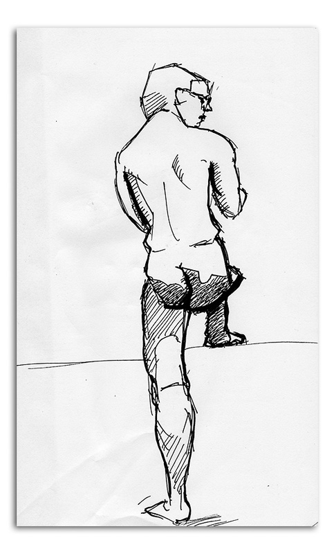 Standing Man with Glasses