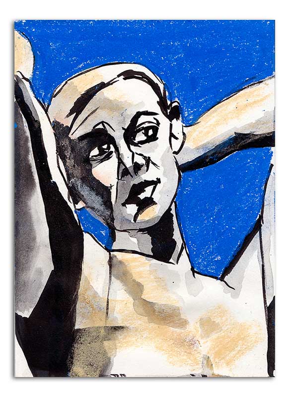 Ink Drawing of Woman