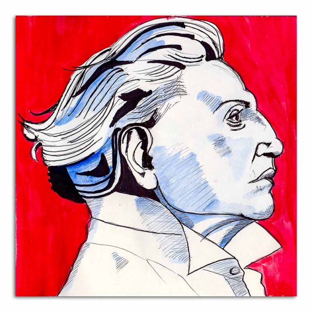 Profile with red background