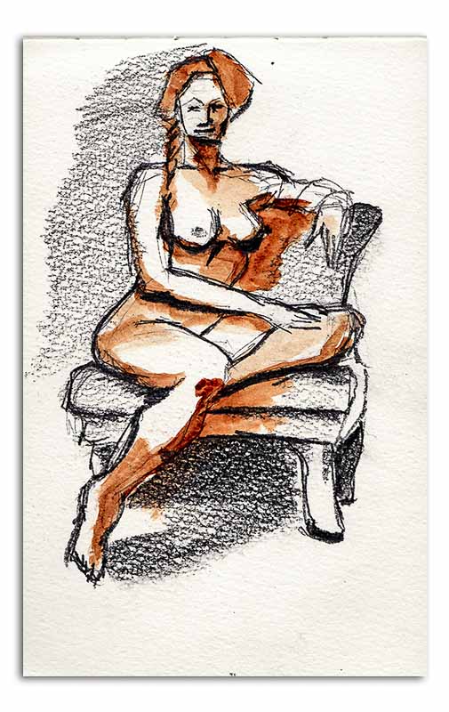 Nude Woman Sitting on a chair