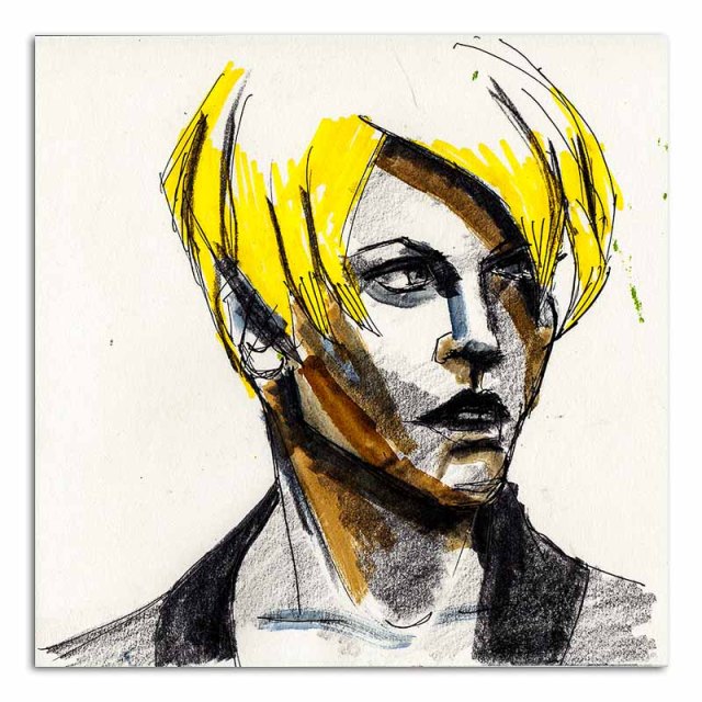 Woman with loud hair